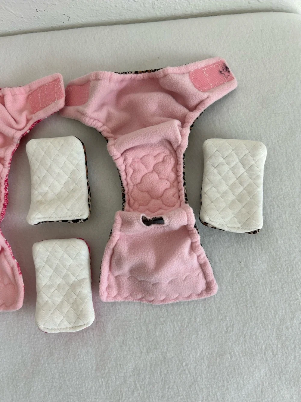 Washable Dog Diapers Lot of 6 Reusable Female Puppy Diapers Sizes Small & Medium